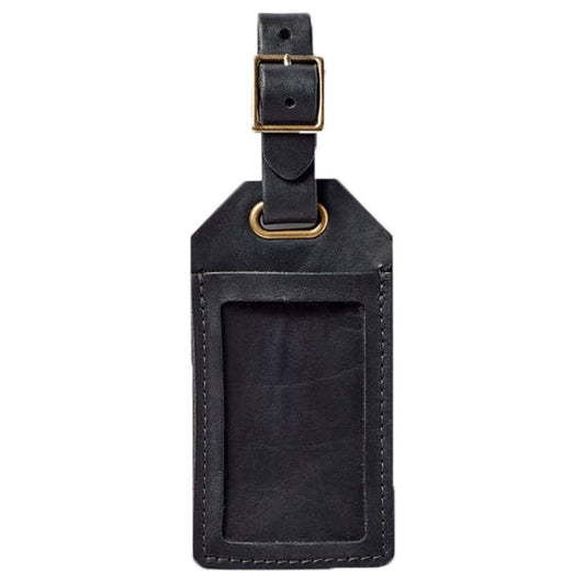 FILSON DAWSON LEATHER LUGGAGE TAG - BLACK