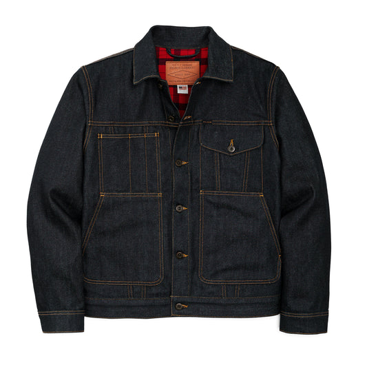 FILSON LINED DENIM SHORT CRUISER JACKET - RAW INDIGO
