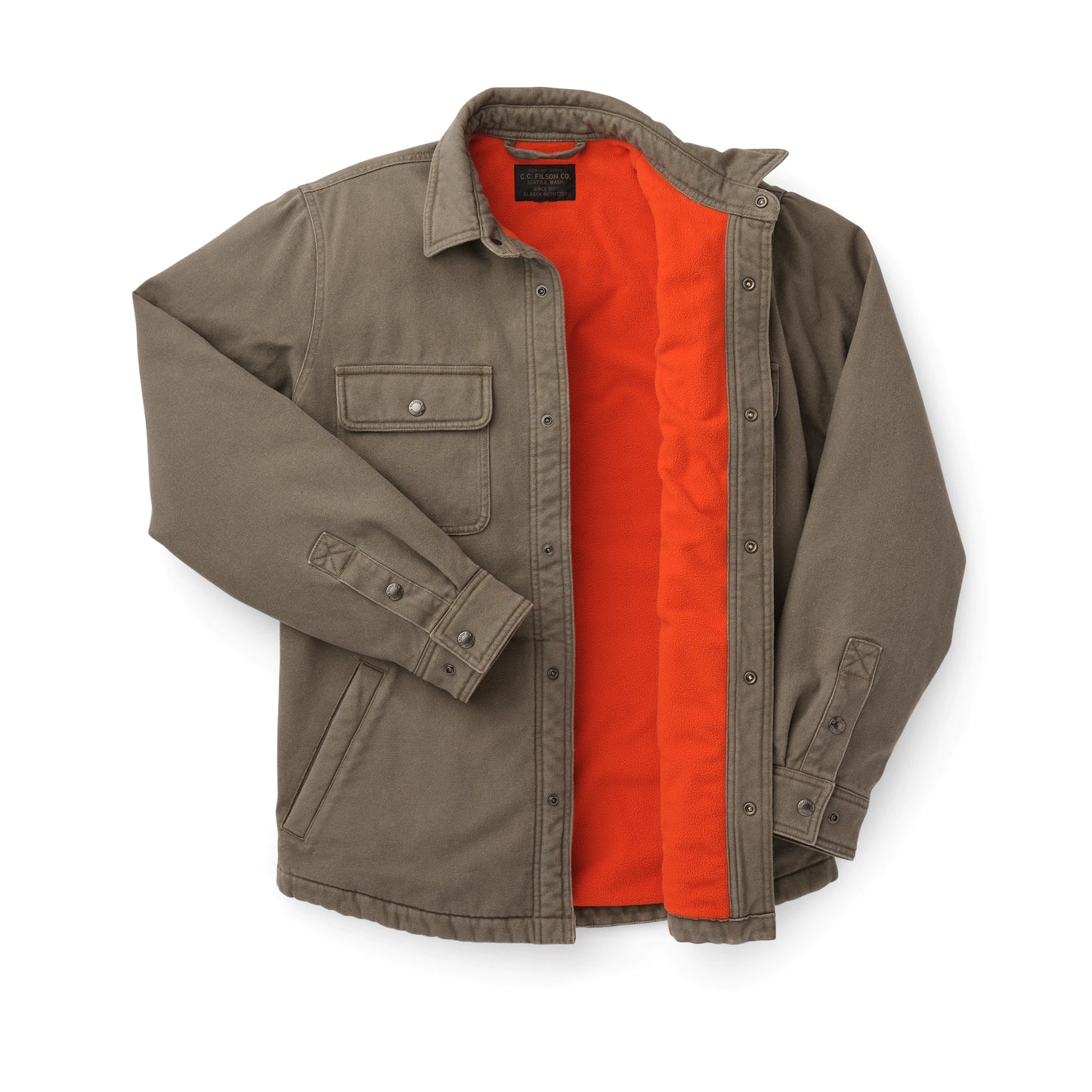 FILSON FLEECE LINED JAC-SHIRT - Light Olive