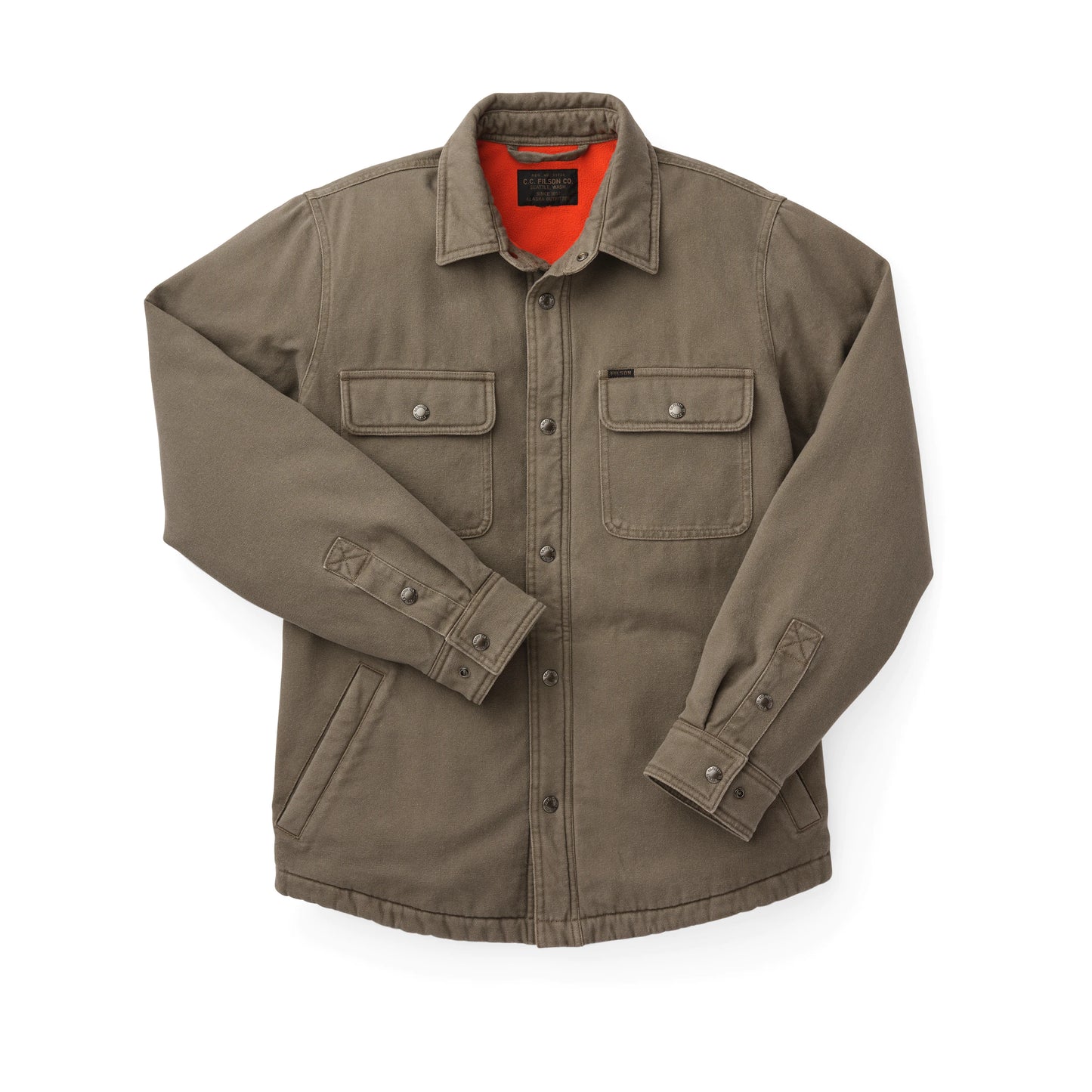 FILSON FLEECE LINED JAC-SHIRT - Light Olive