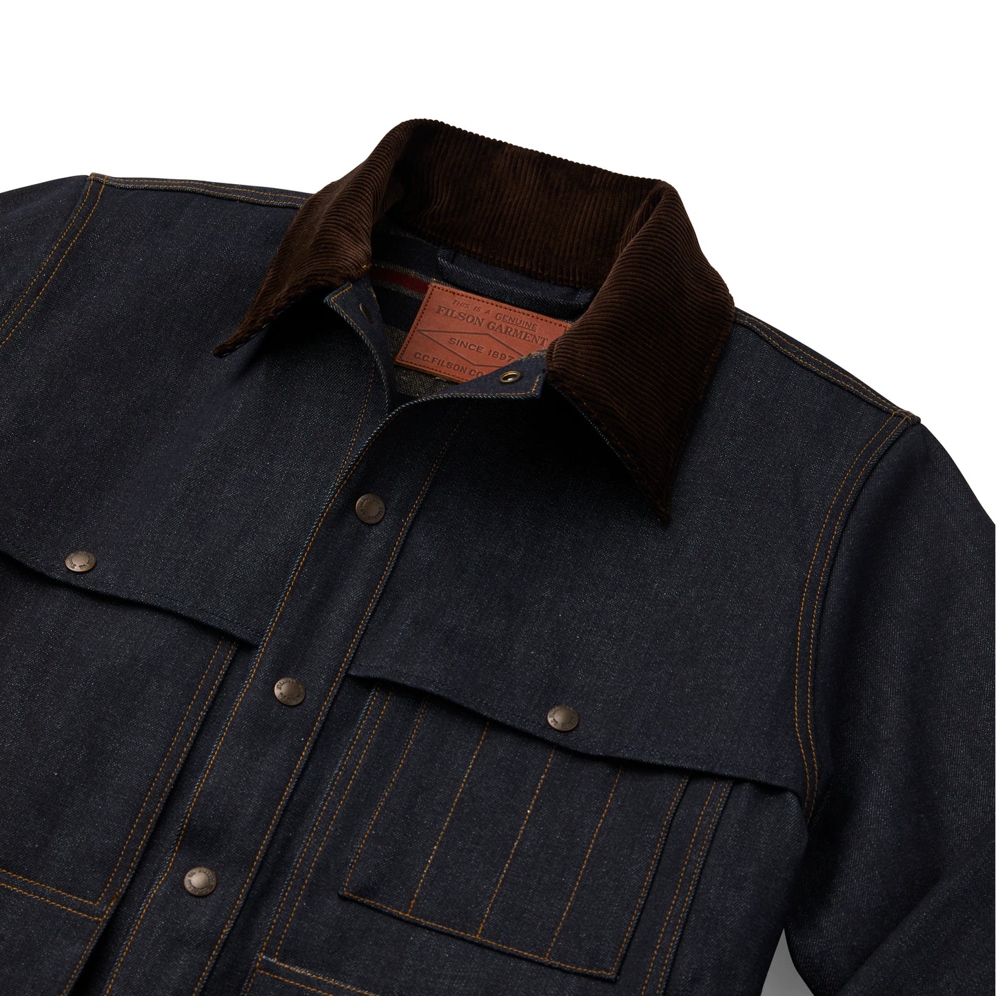 FILSON LINED DENIM CRUISER JACKET - RAW INDIGO