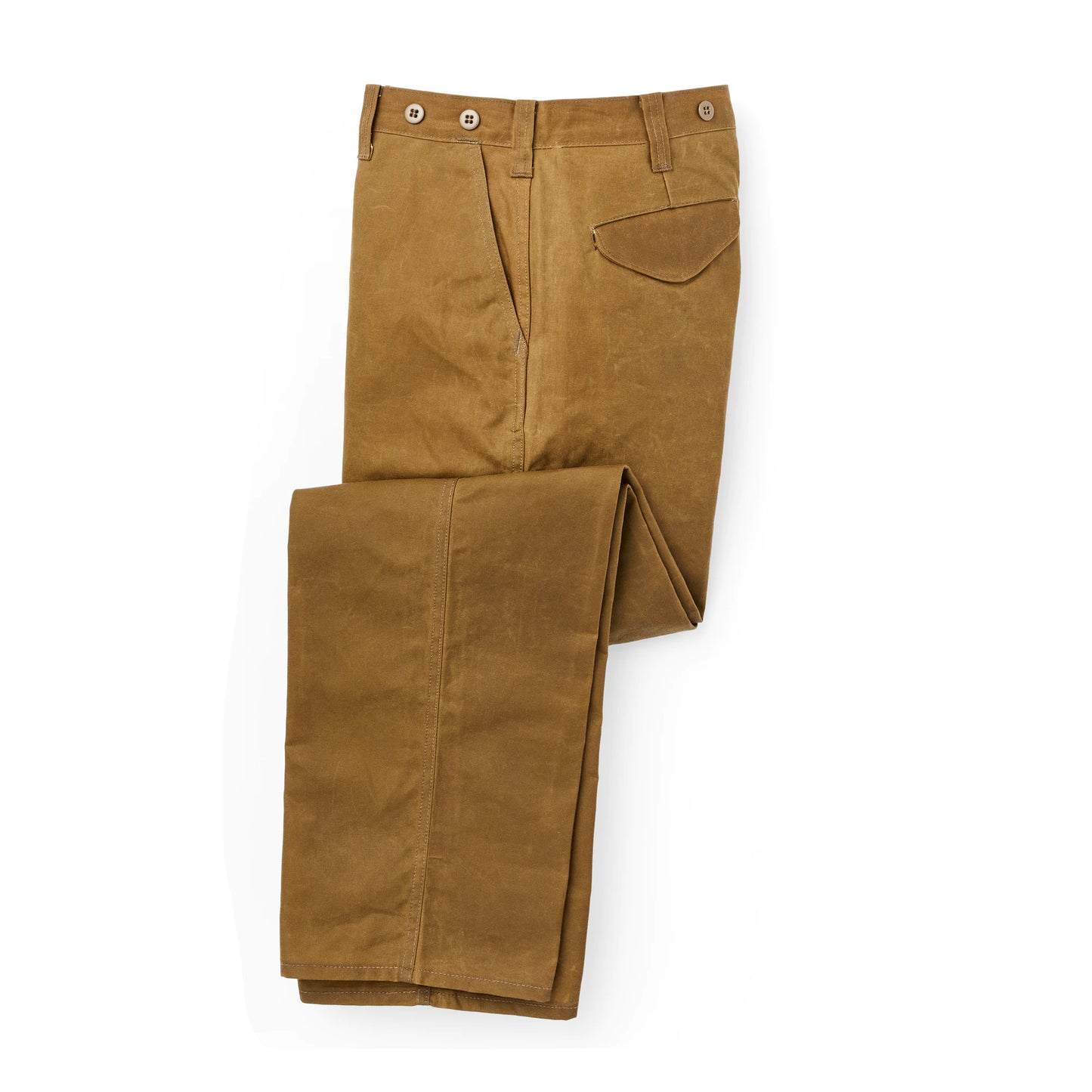FILSON OIL FINISH SINGLE TIN CLOTH PANTS - DARK TAN US MADE UNHEMMED