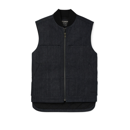 FILSON DENIM INSULATED WORK VEST - Raw Indigo