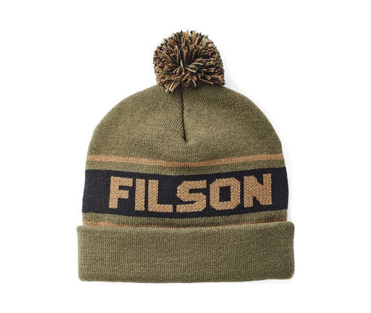 FILSON ACRYLIC LOGO BEANIE - ARMY GREEN