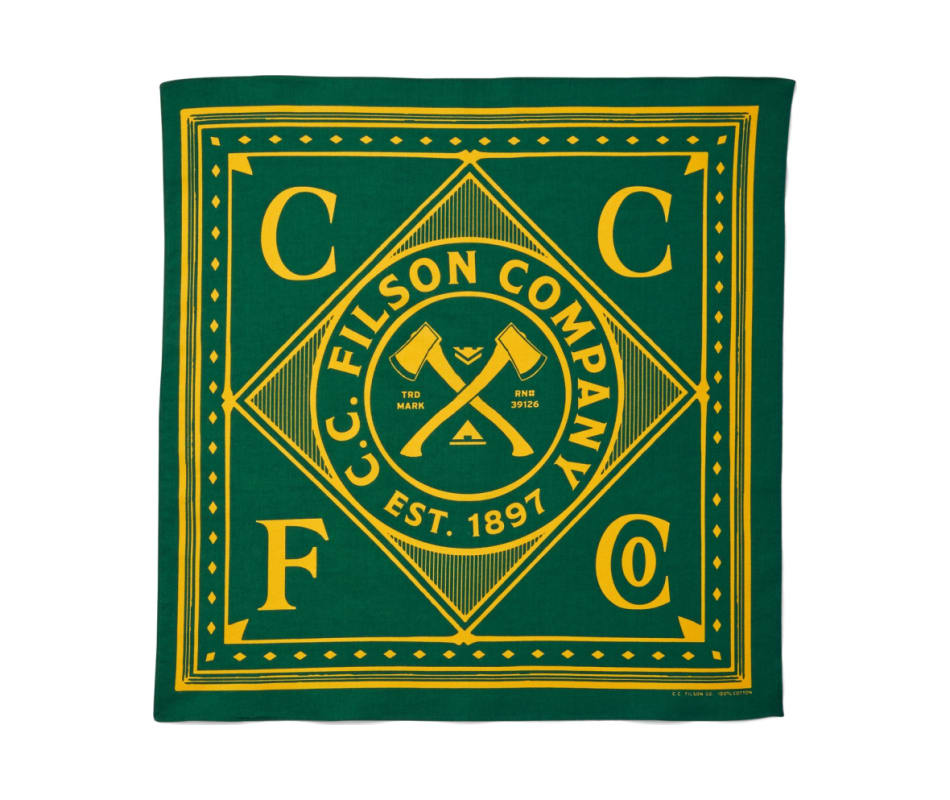 FILSON AXES BANDANA - EVERGREEN