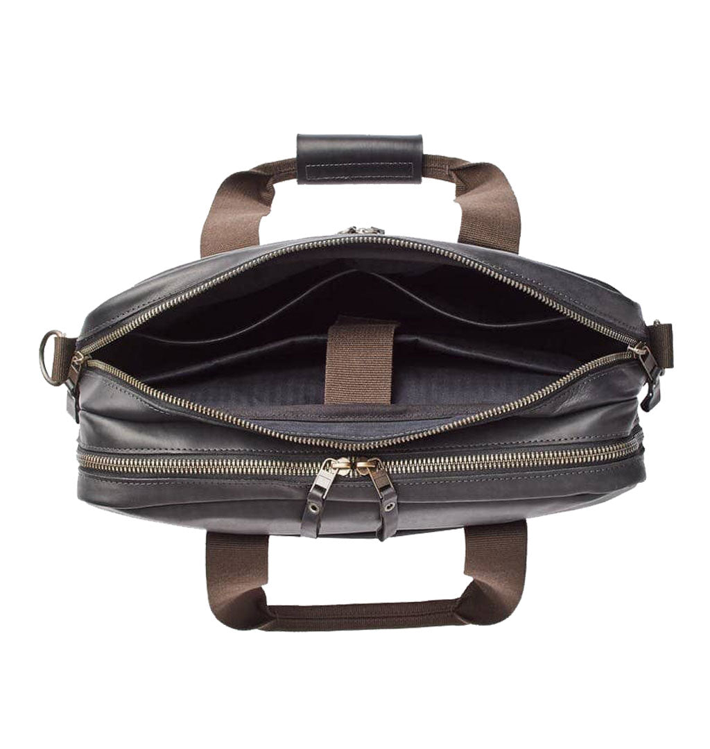 FILSON DAWSON LEATHER BRIEFCASE - BLACK