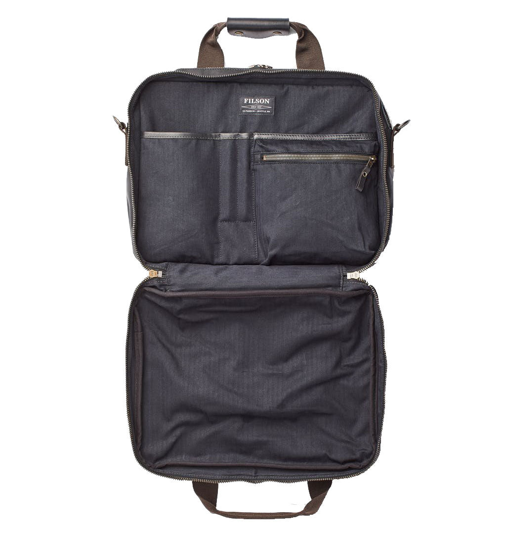 FILSON DAWSON LEATHER BRIEFCASE - BLACK