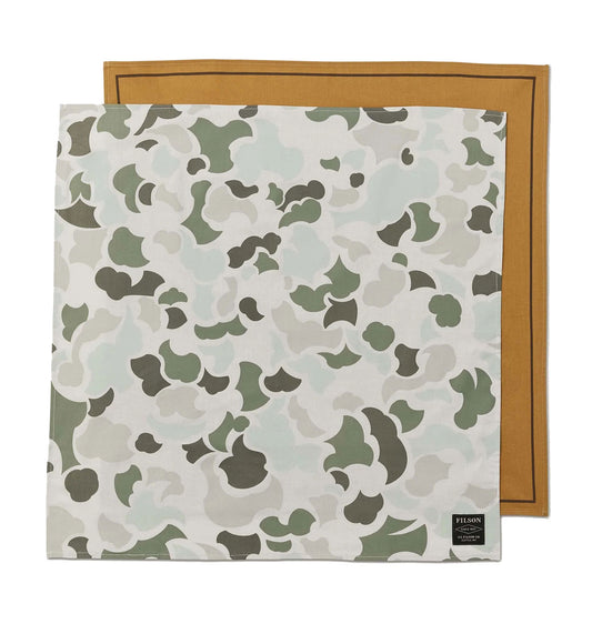 FILSON SPORTSMAN BANDANA 2-PACK SAGE SHRUB CAMO/KHAKI