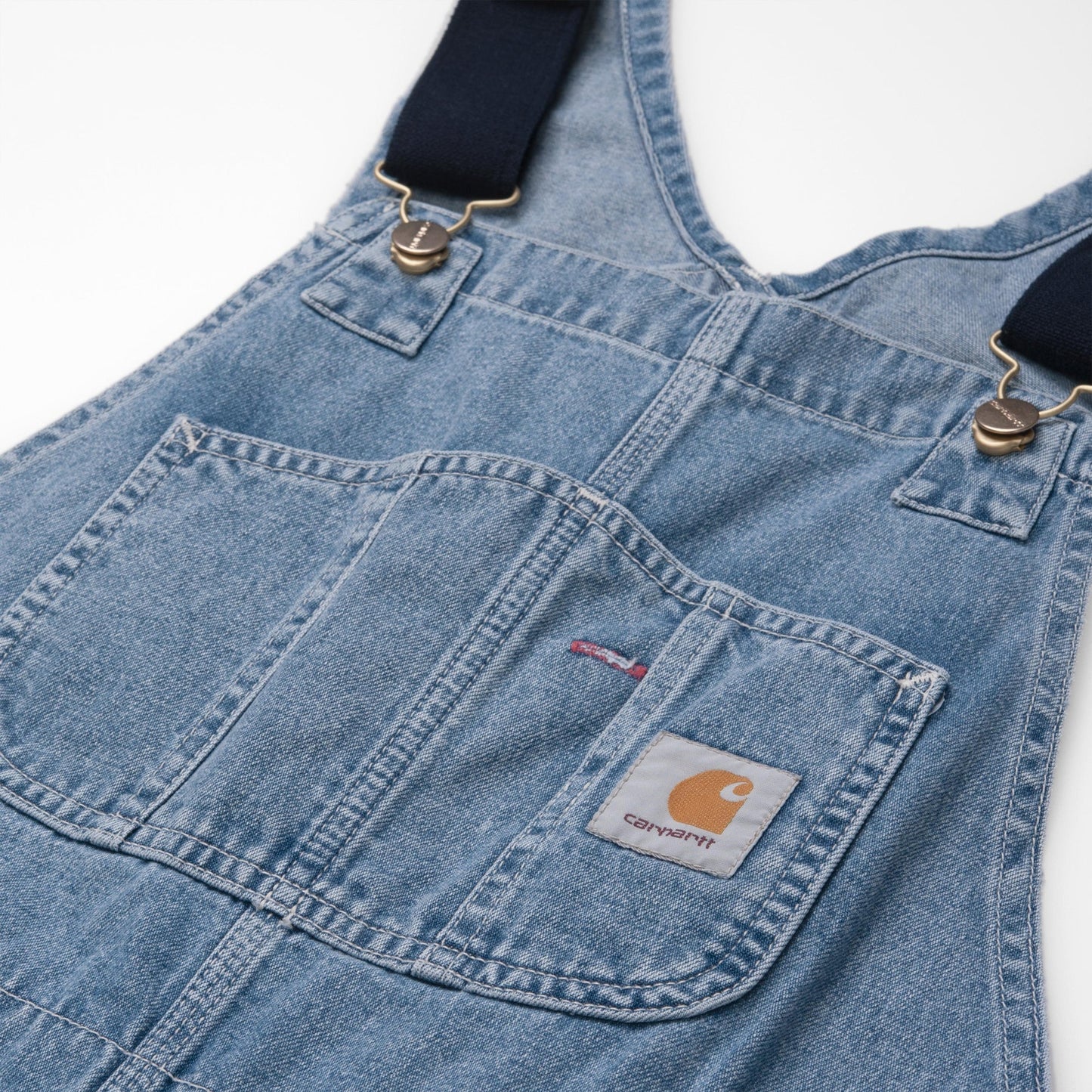 CARHARTT WIP BIB OVERALL - DENIM - BLUE WORN BLEACHED