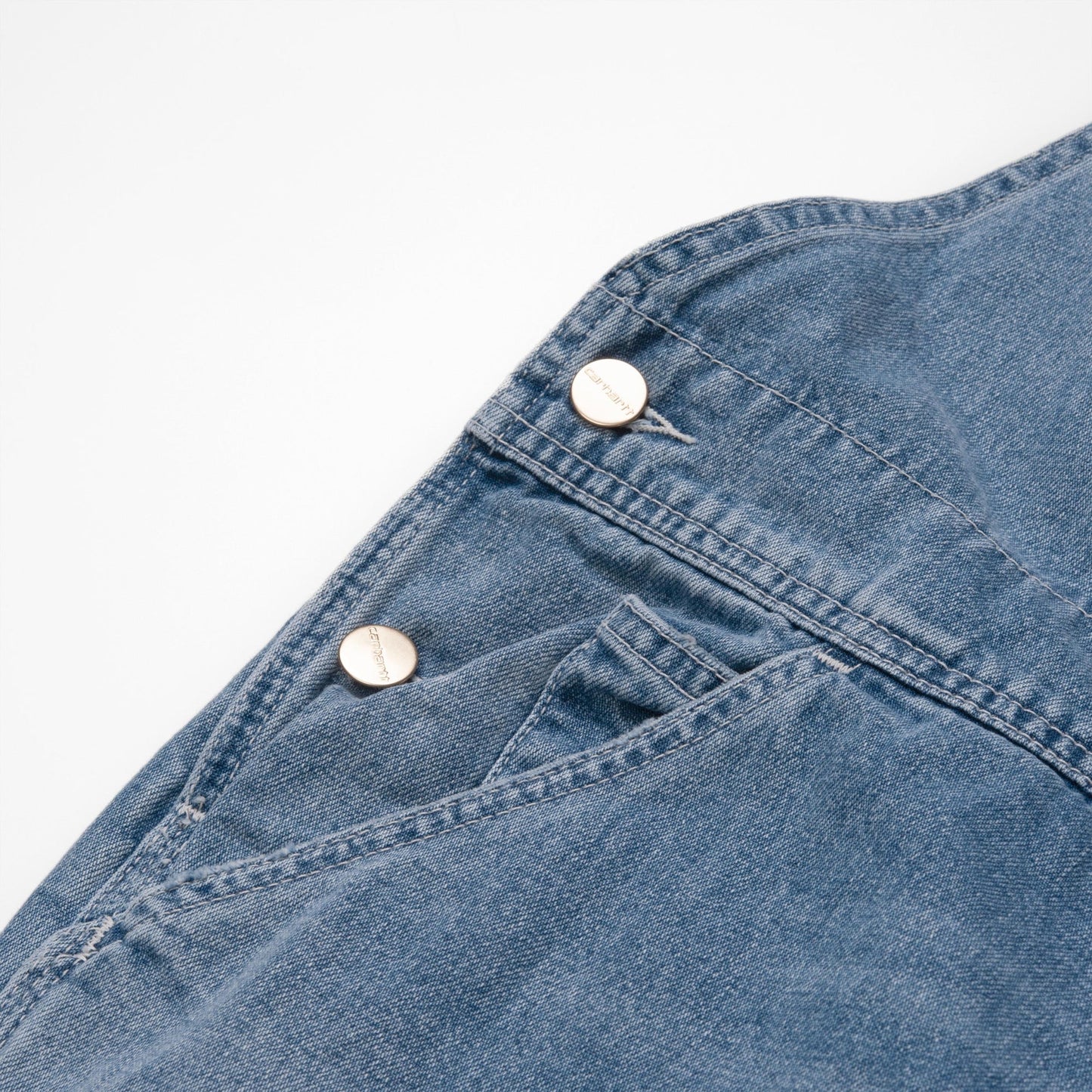 CARHARTT WIP BIB OVERALL - DENIM - BLUE WORN BLEACHED