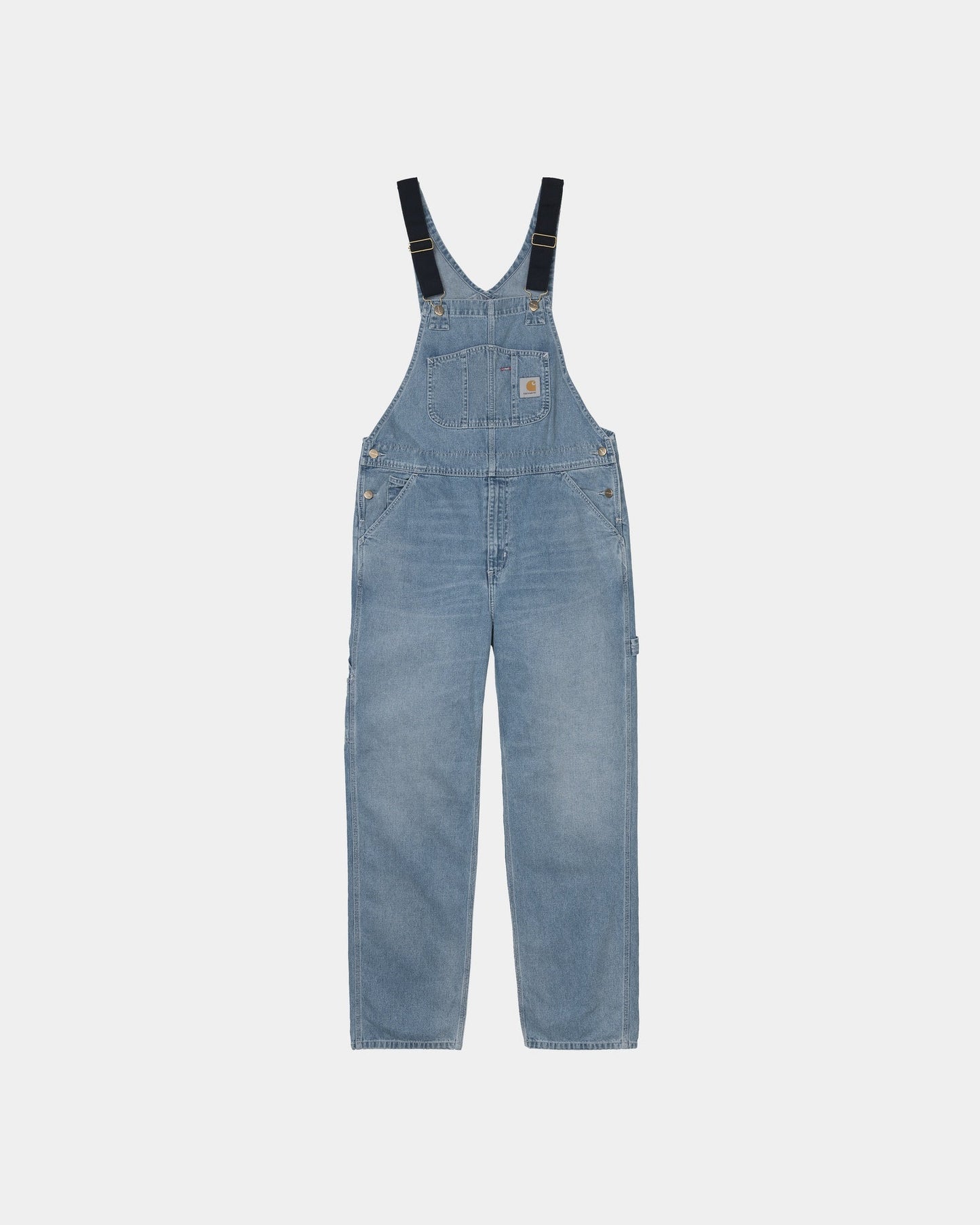 CARHARTT WIP BIB OVERALL - DENIM - BLUE WORN BLEACHED