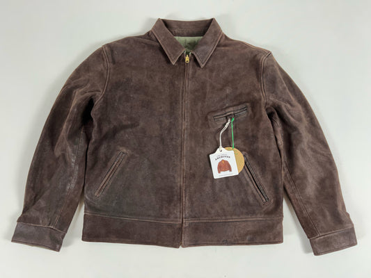 LEVIS VINTAGE CLOTHING LVC REVERSIBLE LEATHER JACKET TEAK 2 - BROWN