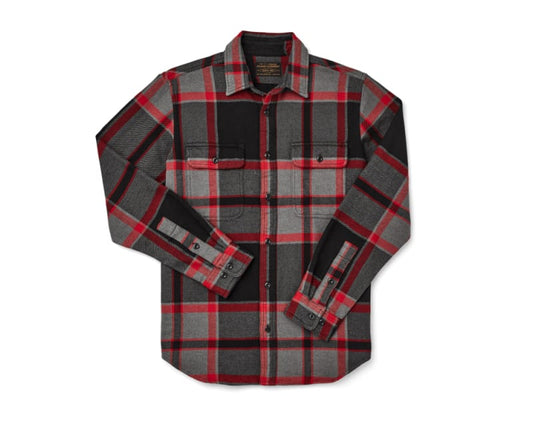 FILSON VINTAGE FLANNEL WORK SHIRT - BLACK CHARCOAL HEATHER