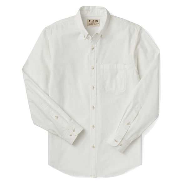 FILSON CHAMBRAY BUTTON-DOWN SHIRT - WHITE CHAMBRAY