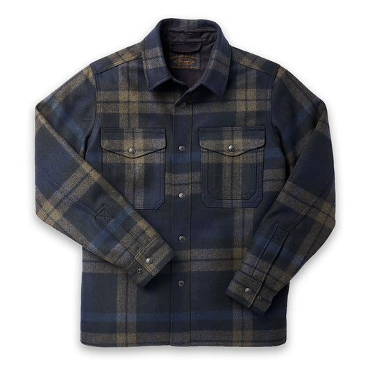 FILSON MACKINAW WOOL JAC-SHIRT - BLACK/OLIVE/NAVY