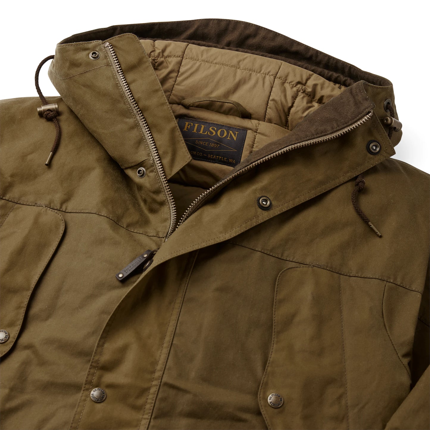 FILSON INSULATED SHELTER CLOTH PARKA - Dark Tan