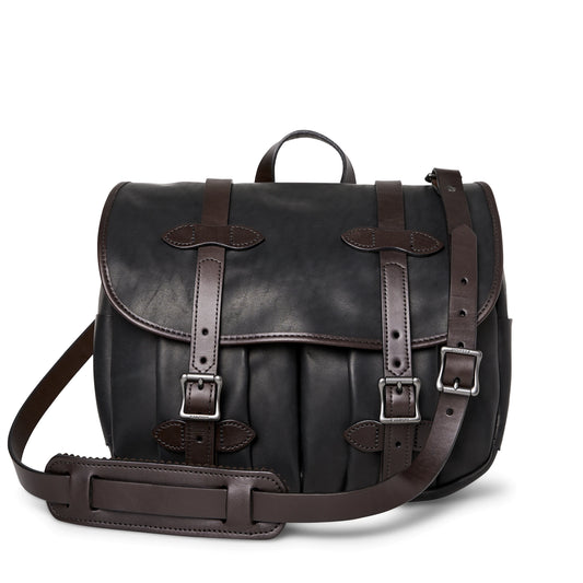 FILSON MEDIUM WORKSHOP LEATHER FIELD BAG - BLACK