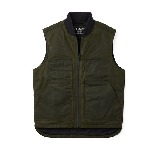 FILSON TIN CLOTH INSULATED WORK VEST - OTTER GREEN