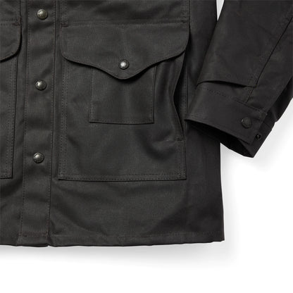 FILSON LINED TIN CLOTH CRUISER JACKET - CINDER