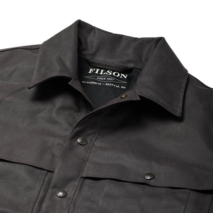 FILSON LINED TIN CLOTH CRUISER JACKET - CINDER