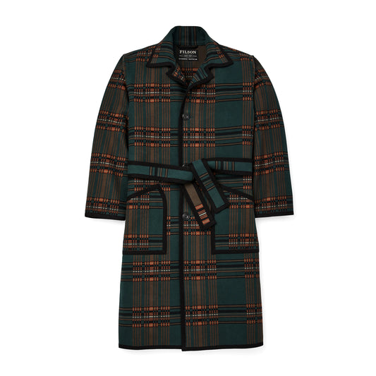 FILSON BEARTOOTH ROBE - FIR/COPPER BLANKET PLAID