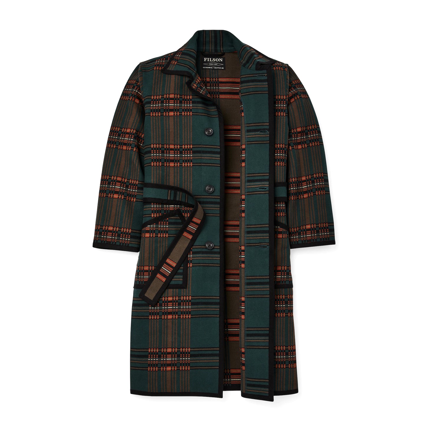 FILSON BEARTOOTH ROBE FIR/COPPER BLANKET PLAID GaintGaint