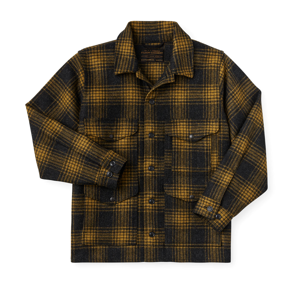 FILSON MACKINAW WOOL CRUISER JACKET - GOLD OCHRE OMBRE 