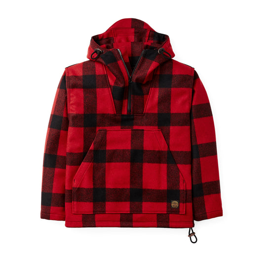 FILSON MACKINAW WOOL ANORAK - Red/Black Plaid