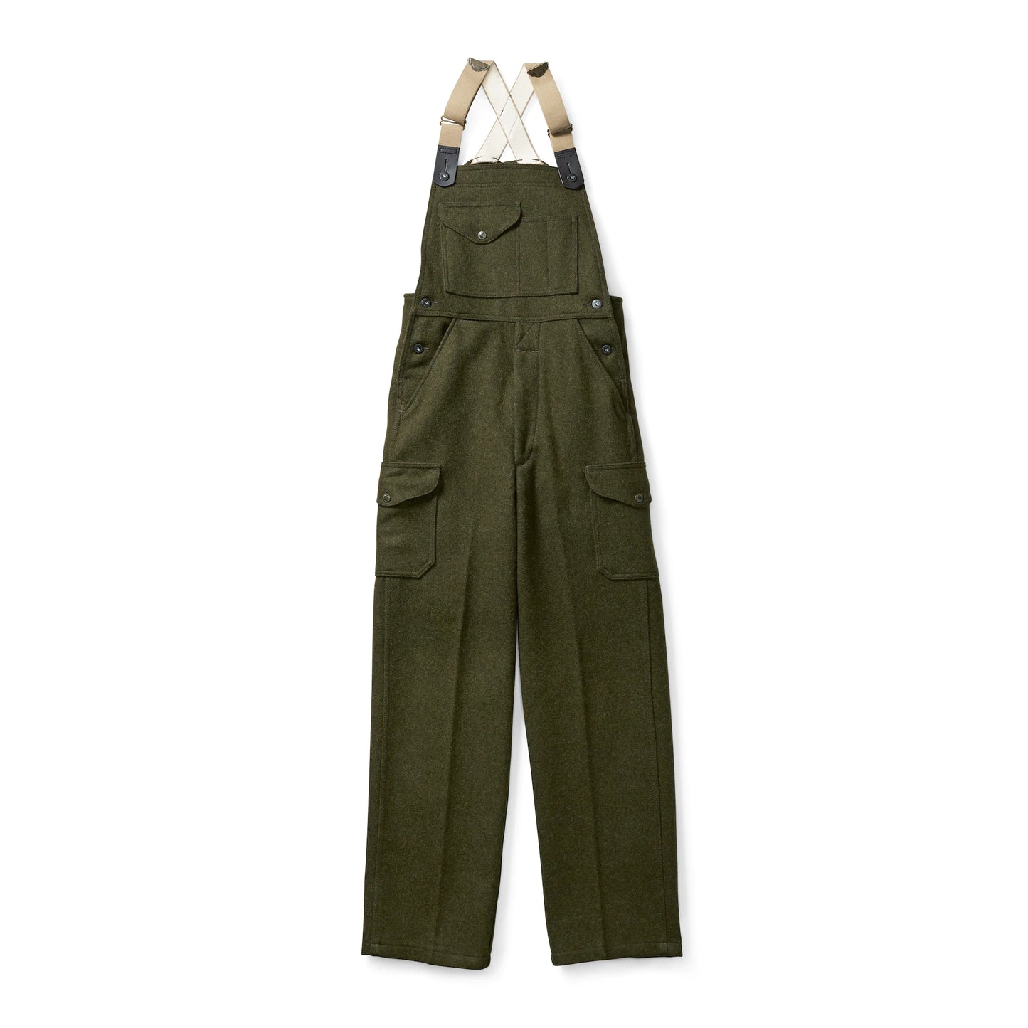 FILSON MACKINAW WOOL BIBS - FOREST GREEN