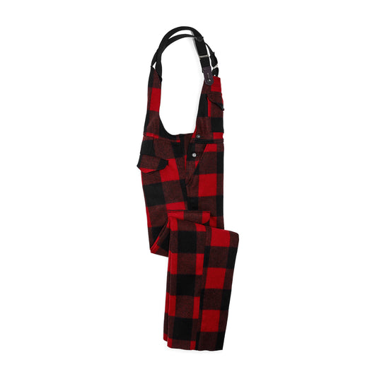 FILSON MACKINAW WOOL BIBS - Red/Black Buffalo Check