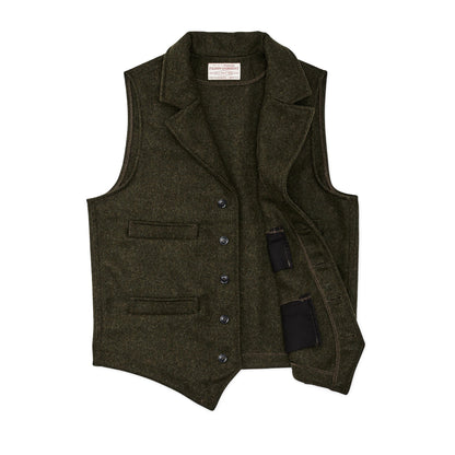 FILSON MACKINAW WOOL WESTERN VEST - FOREST GREEN