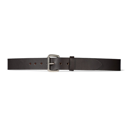FILSON 1 1/2" BRIDLE LEATHER BELT - Brown Leather/Stainless Steel