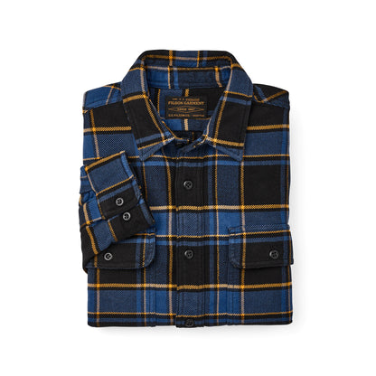 FILSON VINTAGE FLANNEL WORK SHIRT - Cobalt/Black Plaid