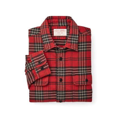 FILSON VINTAGE FLANNEL WORK SHIRT - Beacon Red/Quarry Stone Plaid