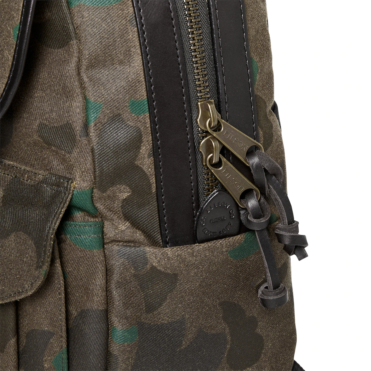 Filson Rugsack FILSON LARGE WAXED RUGGED TWILL RUCKSACK - Dark Wax Shrub Camo ...