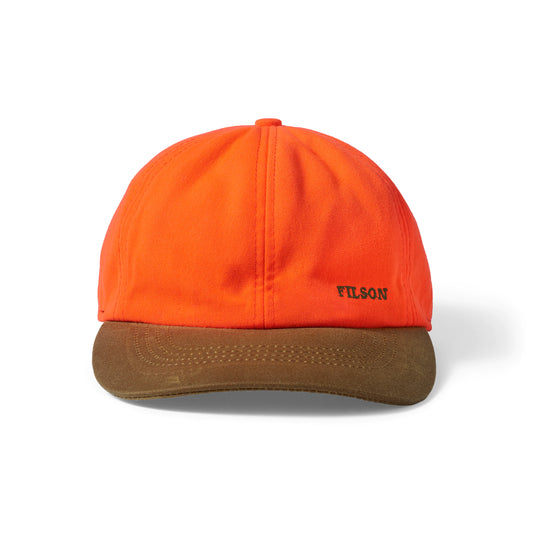 FILSON INSULATED BLAZE/TIN CLOTH CAP - DESERT TAN/BLAZE ORANGE