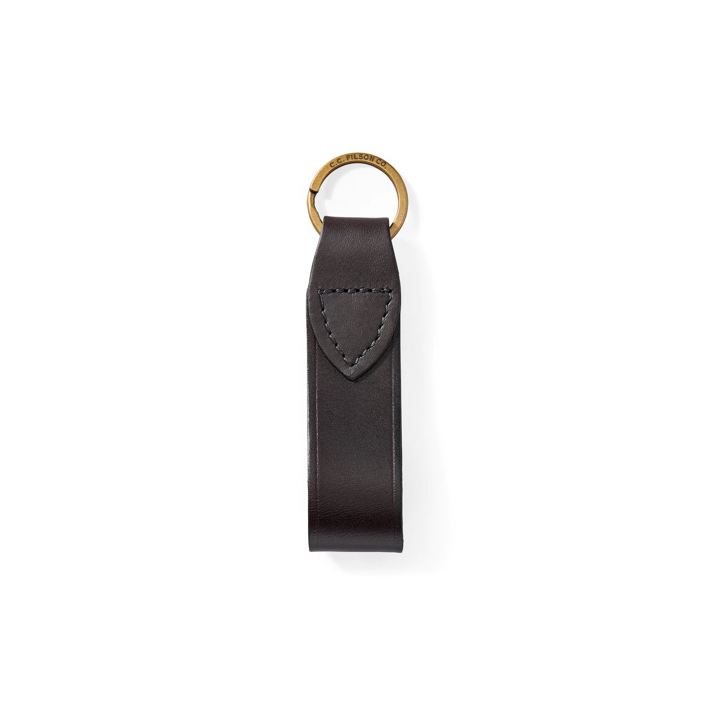 FILSON BRIDLE LEATHER KEYCHAIN - BROWN