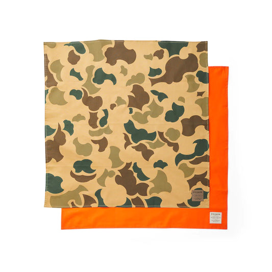 FILSON SPORTSMAN BANDANA 2-PACK - LIGHT SHRUB CAMO/FLAME