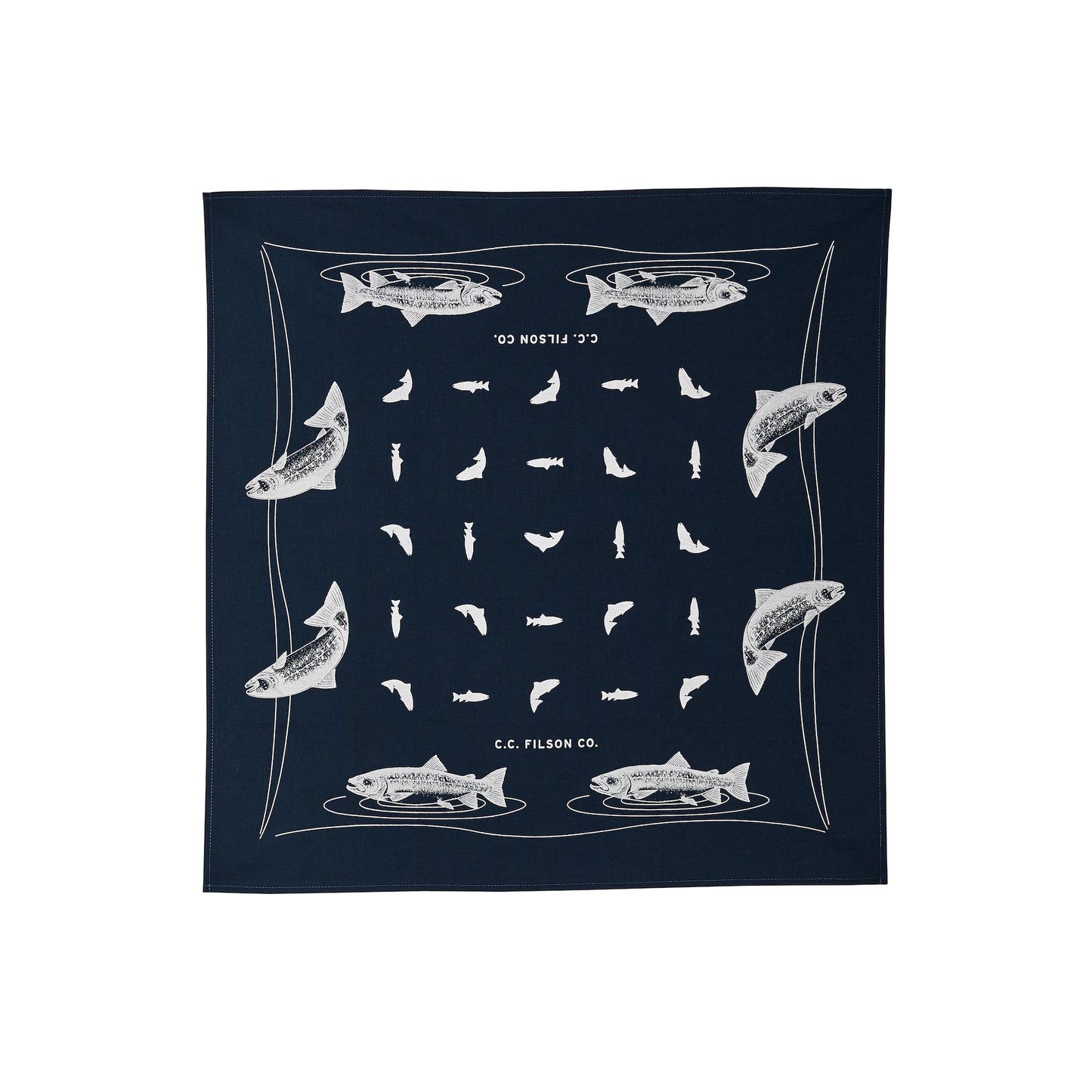 FILSON SALMON BANDANA SERVICE - BLUE/SALMON