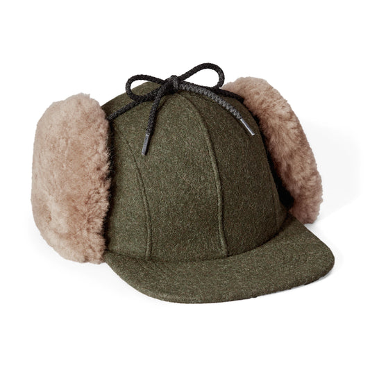 FILSON DOUBLE MACKINAW WOOL CAP - FOREST GREEN/ACORN