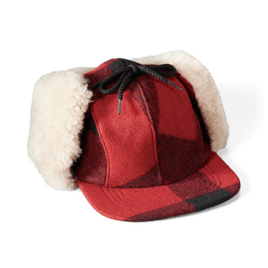 FILSON DOUBLE MACKINAW WOOL CAP - BLACK/BIRCH