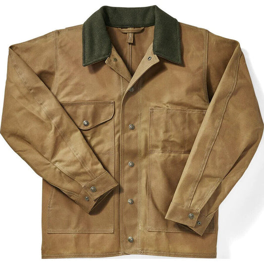 FILSON LINED TIN CLOTH CRUISER JACKET - DARK TAN US MADE